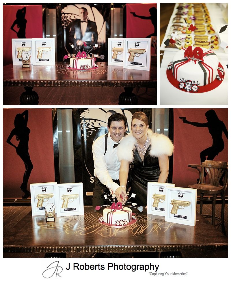 Casino themed 40th birthday cake - sydney party photography